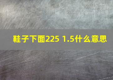 鞋子下面225 1.5什么意思